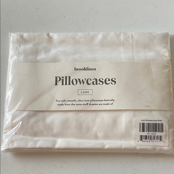 Brooklinen Luxe King Pillowcases - Set of 2 White - Picture 1 of 2